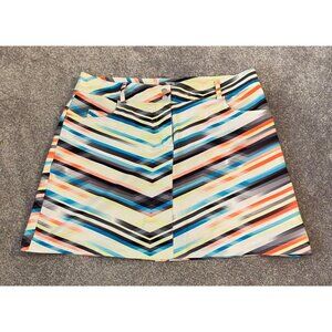Slazenger Chevron Print Stretch Skort Skirt SMulti-Color Poly Spandex Size 4